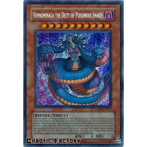 Vennominaga the Deity of Poisonous Snakes - TAEV-EN013 - Secret Rare Unlimited NM