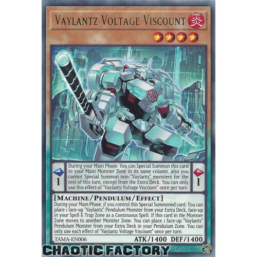 TAMA-EN006 Vaylantz Voltage Viscount Rare 1st Edition NM