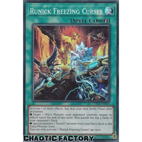 TAMA-EN033 Runick Freezing Curses Super Rare 1st Edition NM