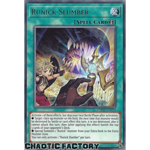 TAMA-EN034 Runick Slumber Rare 1st Edition NM