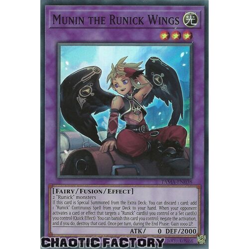 TAMA-EN038 Munin the Runick Wings Super Rare 1st Edition NM