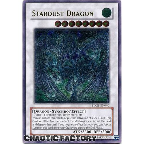 ULTIMATE RARE TDGS-EN040 Stardust Dragon Unlimited Edition NM
