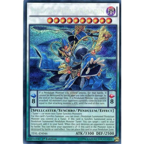 Nirvana High Paladin - TDIL-EN046 - Secret Rare 1st Edition  NM