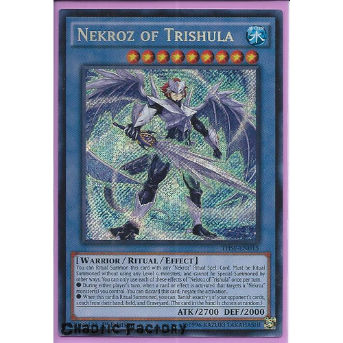 Yugioh Nekroz of Trishula THSF-EN015 Secret rare UNL Edition NM