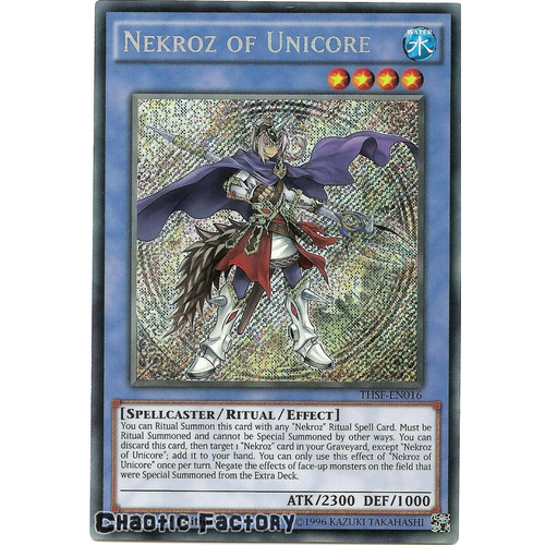 Nekroz of Unicore - THSF-EN016 - Secret Rare 1st Edition NM