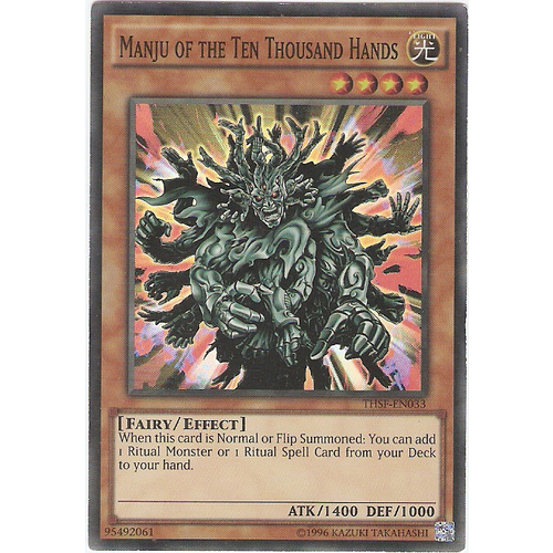 Yugioh THSF-EN033 - Manju of the Ten Thousand Hands - Unlimited edition SUPER RARE NM