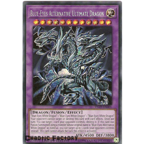 TN19-EN001 Blue-Eyes Alternative Ultimate Dragon Prismatic Secret Rare Limited Edition NM