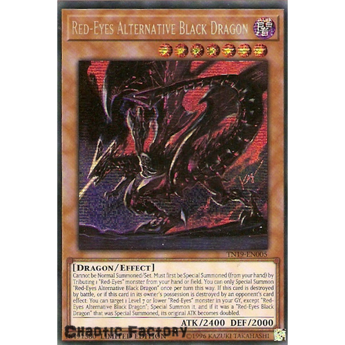 TN19-EN005 Red-Eyes Alternative Black Dragon Prismatic Secret Rare Limited Edition NM