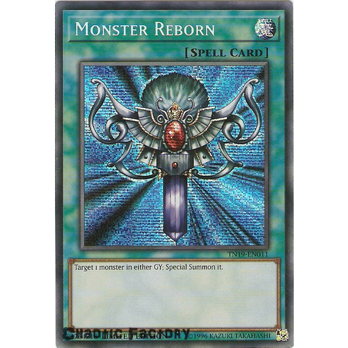 TN19-EN011 Monster Reborn Prismatic Secret Rare Limited Edition NM
