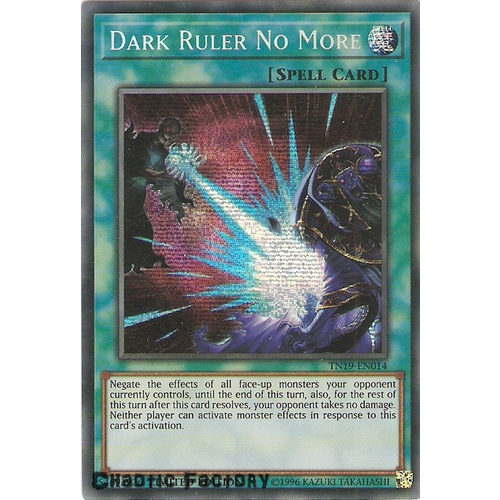 US PRINT TN19-EN014 Dark Ruler No More Prismatic Secret Rare Limited Edition NM