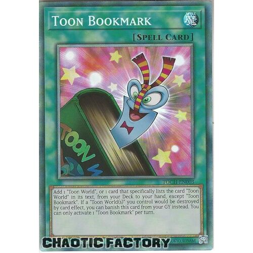 TOCH-EN003 Toon Bookmark Collectors Rare UNL Edition NM/VLP