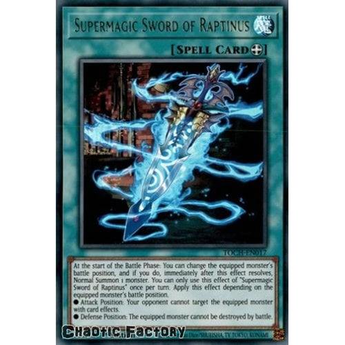 TOCH-EN017 Supermagic Sword of Raptinus Ultra Rare Unlimited Edition NM