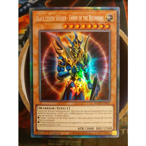 Black Luster Soldier - Envoy of the Beginning TOCH-EN029 Collectors Rare 1st Edition NM/VLP