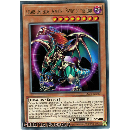 TOCH-EN030 Chaos Emperor Dragon - Envoy of the End Rare 1st Edition NM