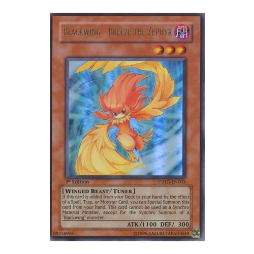 Yugioh Blackwing - Breeze the Zephyr - TSHD-EN003 - Ultra Rare 1st Edition NM