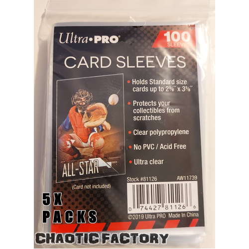 ULTRA PRO - 5 X PENNY SLEEVE packs (100 pc per pack, 500 pc total)