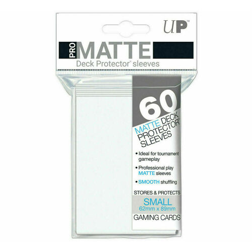60 Small Pro Matte White Deck Protector Card Sleeves Ultra Pro Yugioh Vanguard