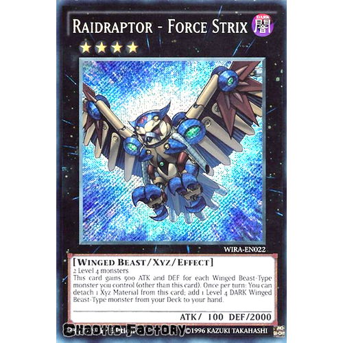 Raidraptor - Force Strix  WIRA-EN022  1st Edition Secret Rare NM