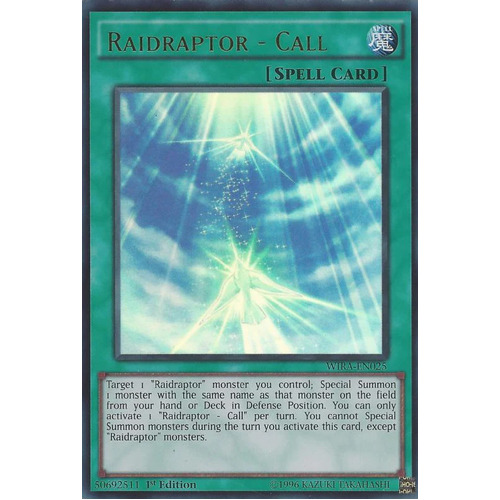 WIRA-EN025 Raidraptor - Call ULTRA RARE 1ST EDITION NM