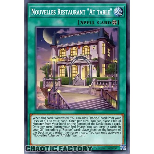 COLLECTORS RARE WISU-EN035 Nouvelles Restaurant At Table 1st Edition NM