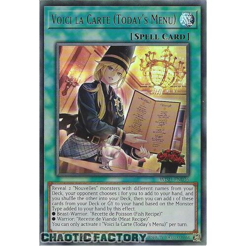 WISU-EN036 Voici la Carte (Today's Menu) Ultra Rare 1st Edition NM