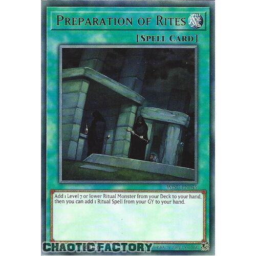 WISU-EN045 Preparation of Rites Rare 1st Edition NM