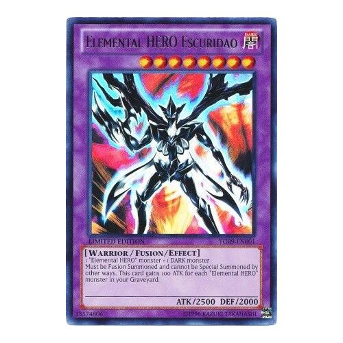 Elemental Hero Escuridao - YG09-EN001 - Ultra Rare 1st Edition NM