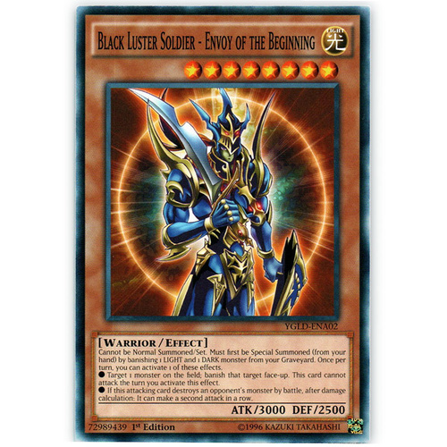 YuGiOh YGLD-ENA02 Black Luster Soldier - Envoy of the Beginning 1st edition Mint 