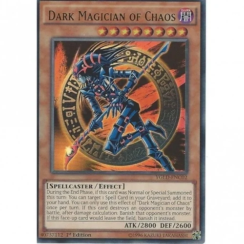 Dark Magician of Chaos Ultra YGLD-ENC02 1ST EDITION NM