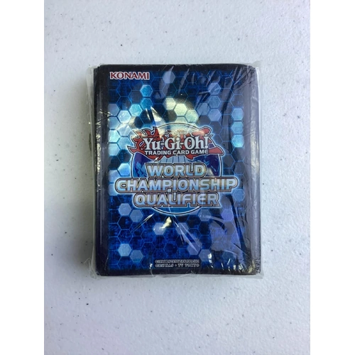 YuGiOh Sleeves World Championship Qualifier WCQ 2019 Blue Honeycomb Sealed