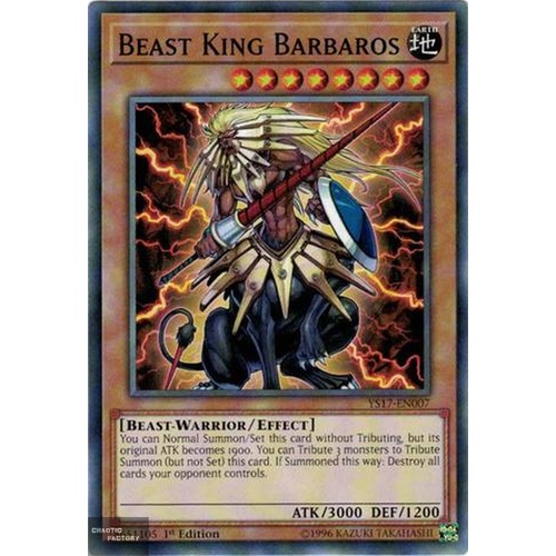 Yugioh YS17-EN007 Beast King Barbaros Common 1st Edition