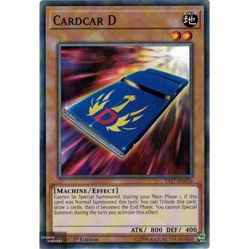 Yugioh YS17-EN016 Cardcar D Common 1st Edition