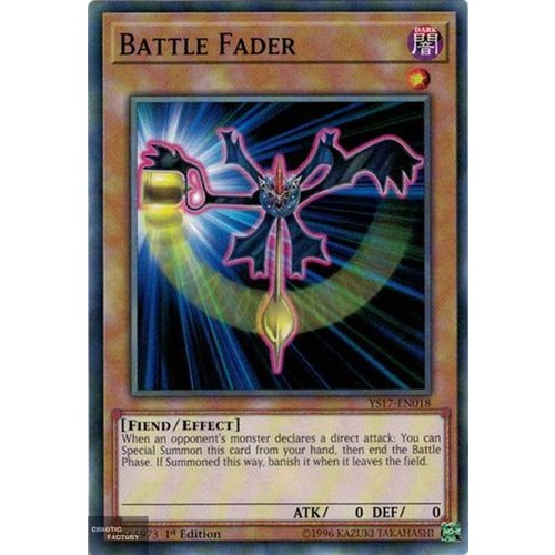 Yugioh YS17-EN018 Battle Fader Common 1st Edition