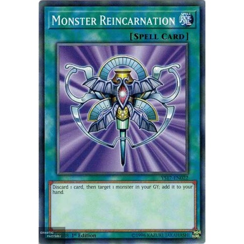 Yugioh YS17-EN022 Monster Reincarnation Common 1st Edition