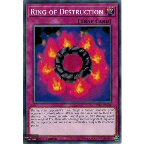 Yugioh YS17-EN036 Ring of Destruction Common 1st Edition