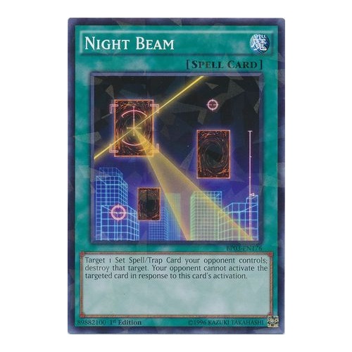 Night Beam - BP03-EN176 - Shatterfoil Rare 1st Edition LP