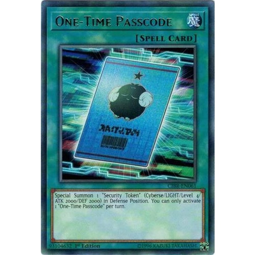 Yugioh CIBR-EN061 One-Time Passcode Rare 1st Edition NM