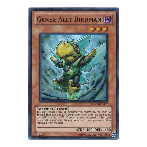 Yugioh   Genex Ally Birdman - HA04-EN037 - Super Rare Unlimited NM