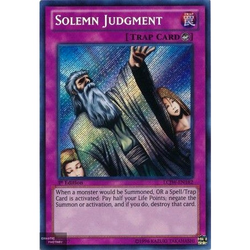 Solemn Judgment - LCJW-EN182 - Secret Rare US Print 1st Edition