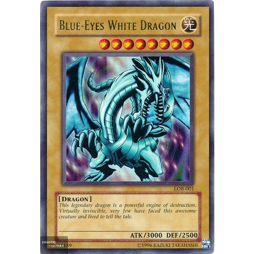Yugioh Blue-Eyes White Dragon - LOB-001 - Ultra Rare Unlimited NM