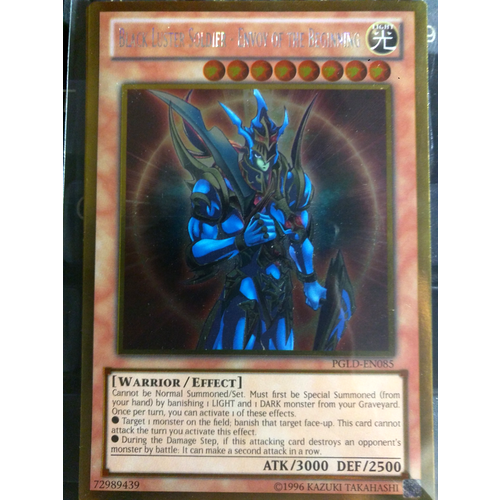 Black Luster Soldier - Envoy of the Beginning PGLD-EN085 Unlimited Edition Gold Secret NM