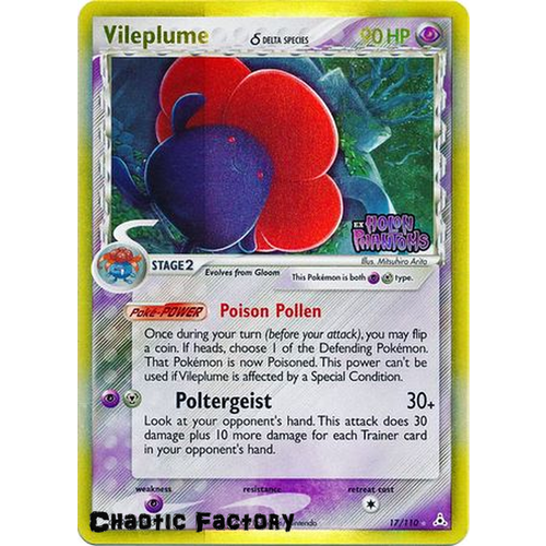 Vileplume (Delta Species) - 17/110 - Holo Rare Reverse Holo