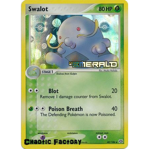Swalot - 40/106 - Uncommon Reverse Holo