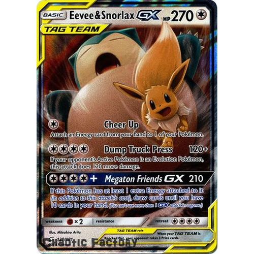 Eevee & Snorlax GX - 120/181 - Ultra Rare