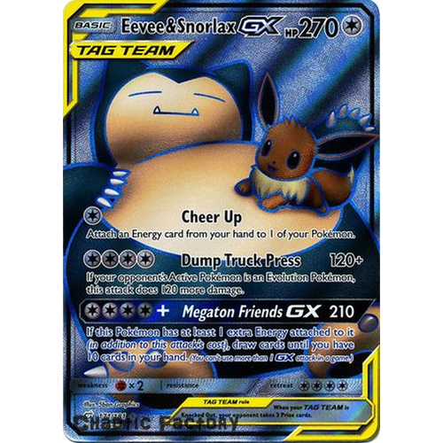 Eevee & Snorlax GX - 171/181 - Full Art Ultra Rare