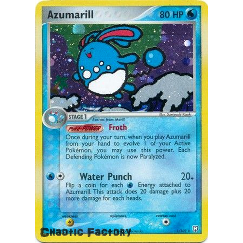 Azumarill - 1/109 - Holo Rare NM