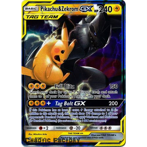 Pikachu & Zekrom GX - 33/181 - Ultra Rare NM