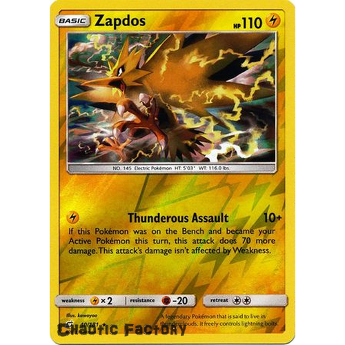Pokemon TCG Zapdos - 40/181 - Holo Rare Reverse Holo NM