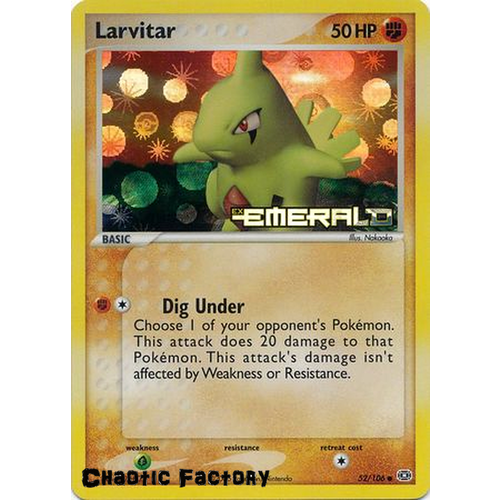 Larvitar - 52/106 - Common Reverse Holo NM