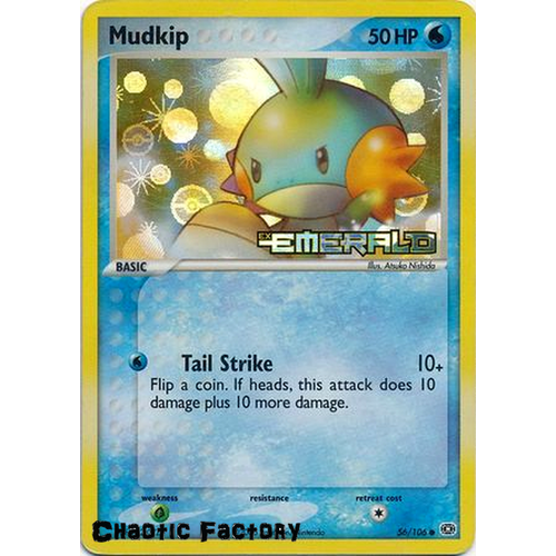 Mudkip - 56/106 - Common Reverse Holo NM